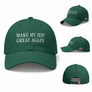 Funny Broken Hip Surgery Recovery Baseball Cap Make My Hip Great Again TS10 Baseball Cap Universal Fit Irish Green Print Your Wear
