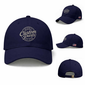 Bionic Hip Club Custom Parts Funny Hip Replacement Surgery Gift Baseball Cap TS10 Baseball Cap Universal Fit Dark Blue Print Your Wear