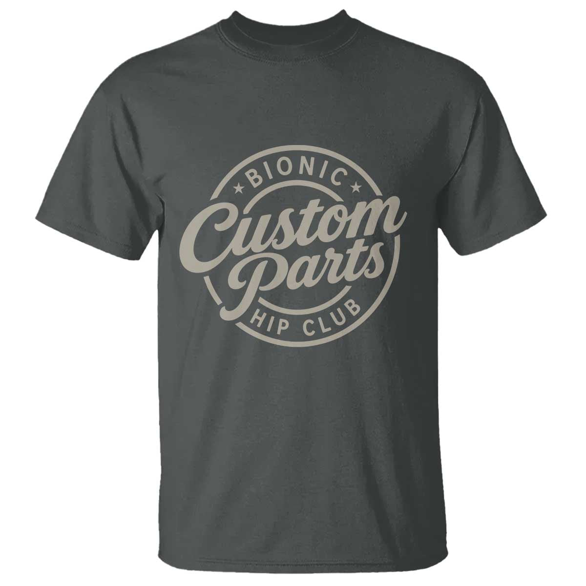 Bionic Hip Club Custom Parts Funny Hip Replacement Surgery Gift T Shirt TS10 Dark Heather Print Your Wear