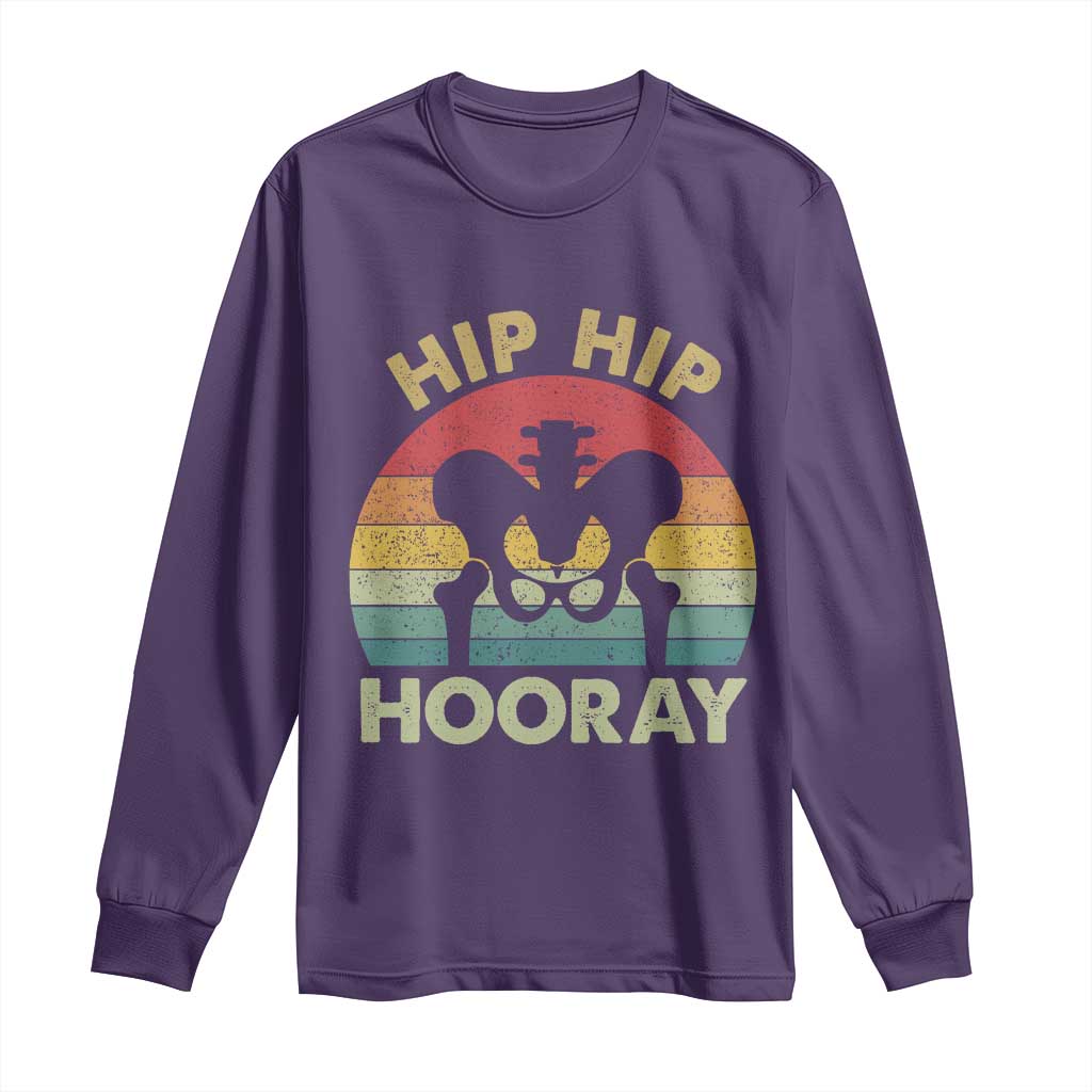 Hip Replacement Recovery Long Sleeve Shirt Get Well Soon Gifts After Surgery TS10 Purple Print Your Wear