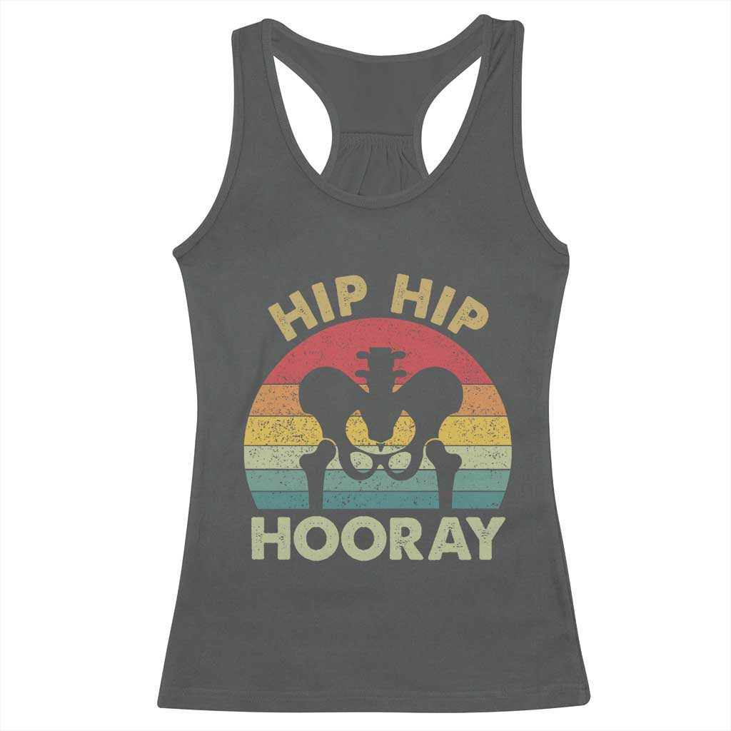 Hip Replacement Recovery Racerback Tank Top Get Well Soon Gifts After Surgery TS10 Dark Heather Print Your Wear