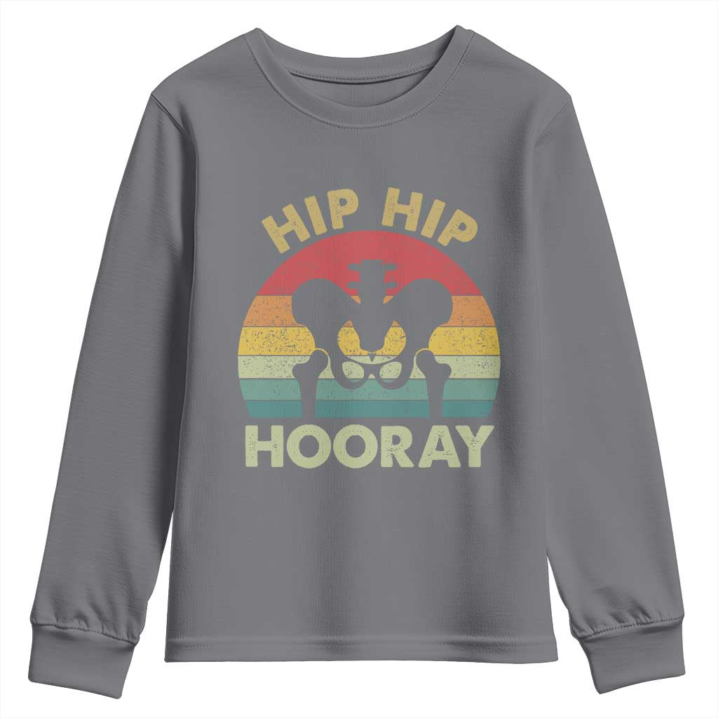 Hip Replacement Recovery Youth Sweatshirt Get Well Soon Gifts After Surgery TS10 Charcoal Print Your Wear
