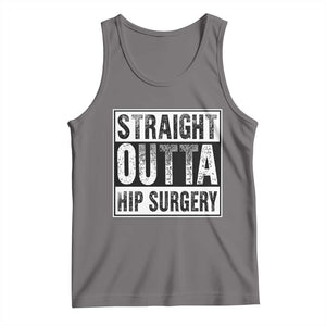 Hip Replacement Recovery Tank Top Straight Outta Hip Surgery Get Well TS10 Deep Heather Print Your Wear
