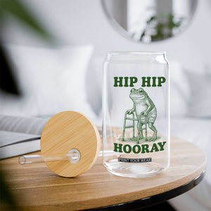 Funny Frog Hip Surgery Recovery Graphic Glass Can Get Well Soon Gifts TS10 Print Your Wear