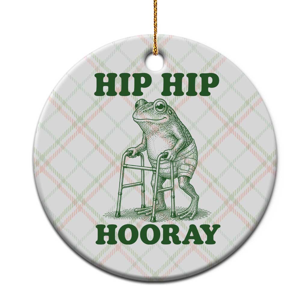 Funny Frog Hip Surgery Recovery Graphic Ceramic Ornament Get Well Soon Gifts TS10 1pc Christmas Plaid Print Your Wear