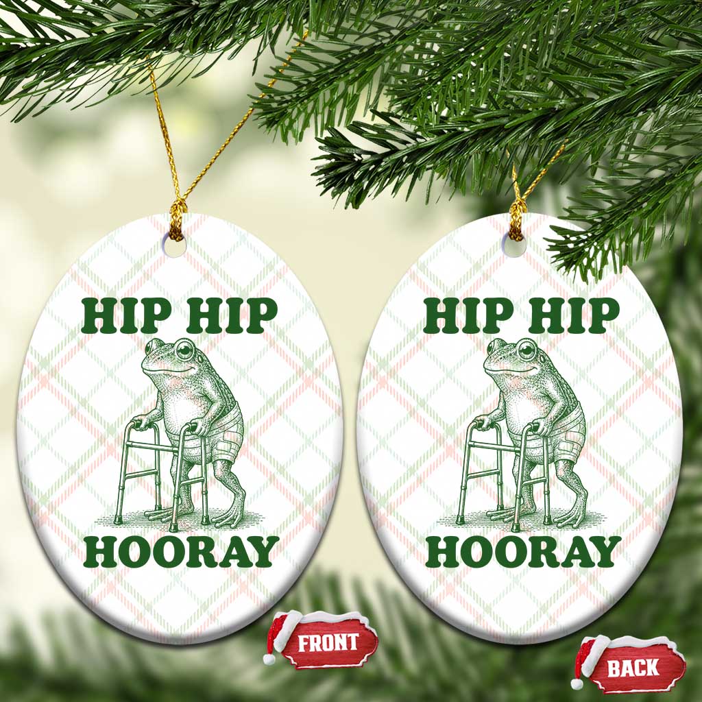 Funny Frog Hip Surgery Recovery Graphic Ceramic Ornament Get Well Soon Gifts TS10 Print Your Wear