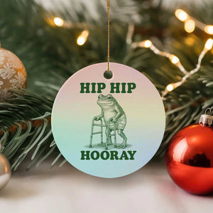 Funny Frog Hip Surgery Recovery Graphic Ceramic Ornament Get Well Soon Gifts TS10 1pc Pastel Print Your Wear