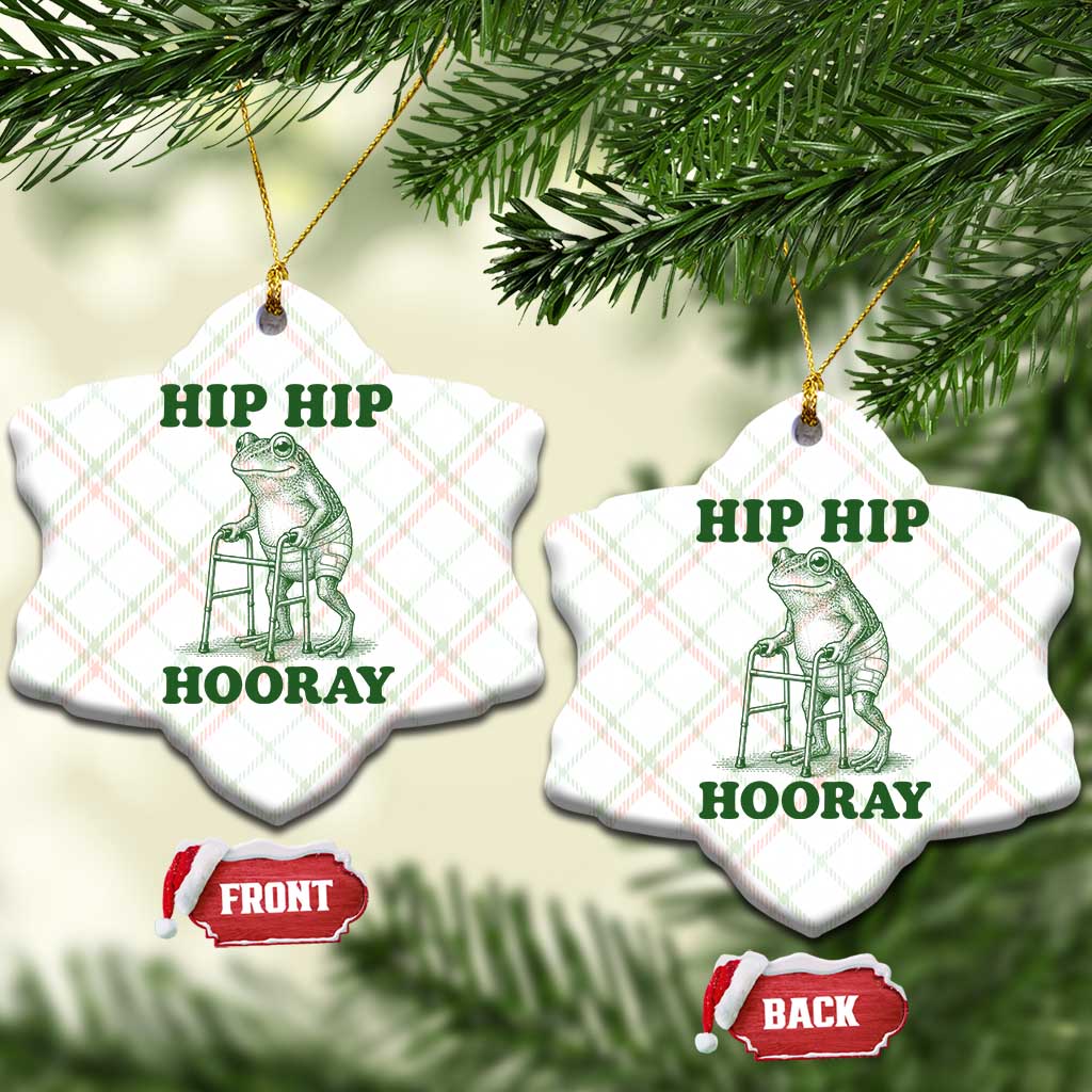 Funny Frog Hip Surgery Recovery Graphic Ceramic Ornament Get Well Soon Gifts TS10 Print Your Wear