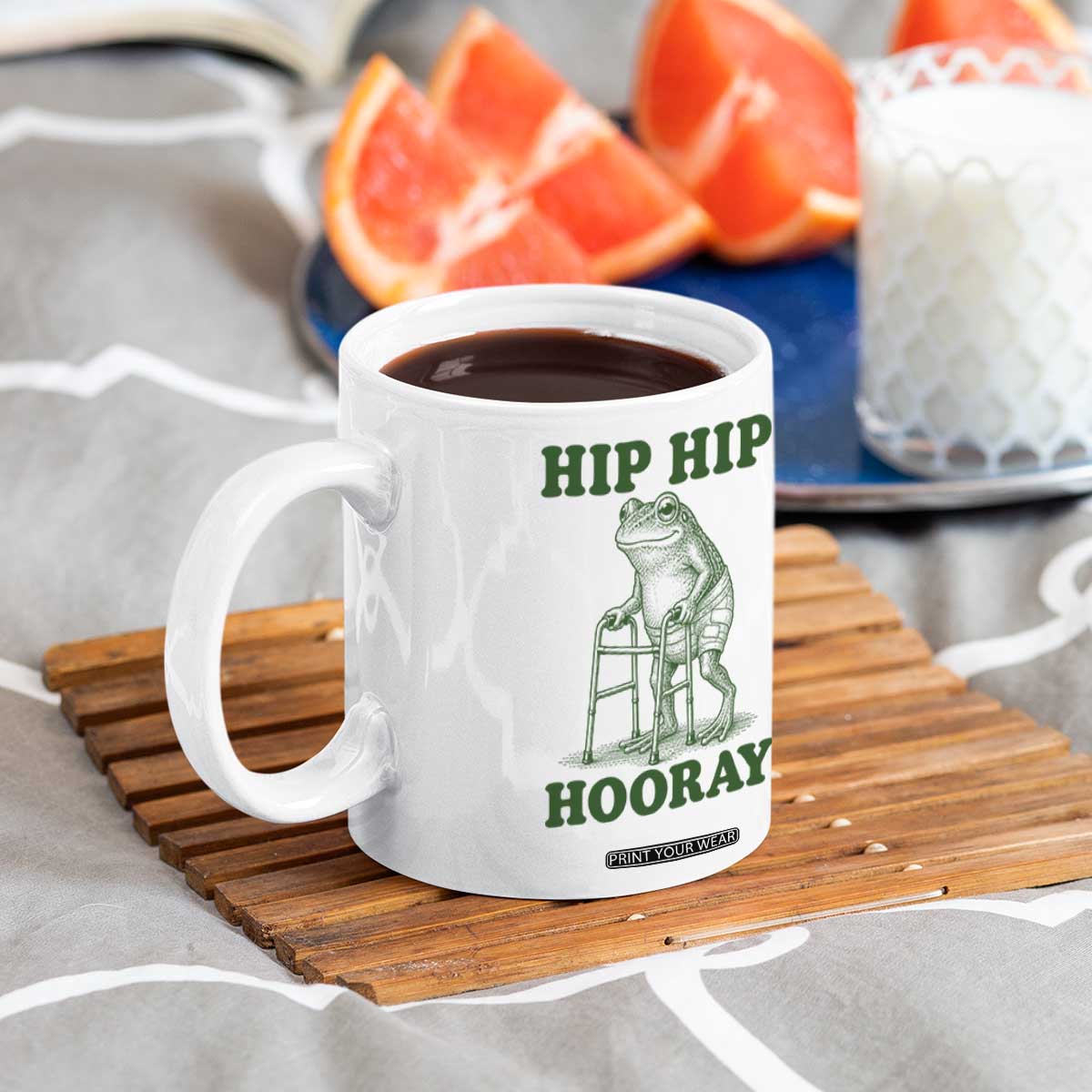 Funny Frog Hip Surgery Recovery Graphic Coffee Mug Get Well Soon Gifts TS10 Print Your Wear