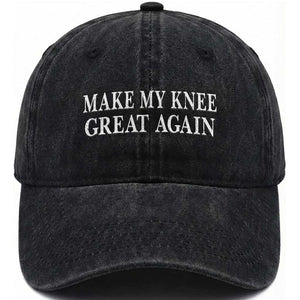 Make My Knee Great Again Funny Broken Knee Surgery Recovery Washed Cotton Baseball Cap TS10 Print Your Wear