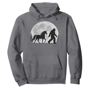 Bigfoot Walking Unicorn Hoodie Full Moon Sasquatch Fantasy Forest Silhouette TS10 Charcoal Print Your Wear
