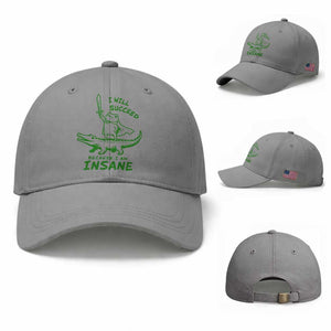 I Will Succeed Because I Am Insane Frog Crocodile Baseball Cap TS10 Baseball Cap Universal Fit Sport Gray Print Your Wear