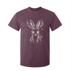 Creepy Cute Jackalope T Shirt For Kid Gothic Spooky Horned Rabbit Graphic