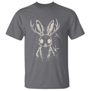 Creepy Cute Jackalope T Shirt Gothic Spooky Horned Rabbit Graphic