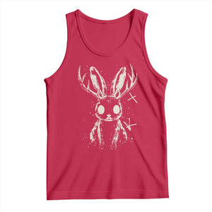Creepy Cute Jackalope Tank Top Gothic Spooky Horned Rabbit Graphic