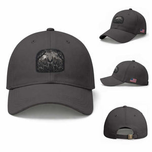 Gothic Jackalope Baseball Cap Monochromatic Dark Fantasy Cryptid Horned Rabbit