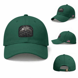 Gothic Jackalope Baseball Cap Monochromatic Dark Fantasy Cryptid Horned Rabbit