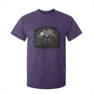 Gothic Jackalope T Shirt For Kid Monochromatic Dark Fantasy Cryptid Horned Rabbit