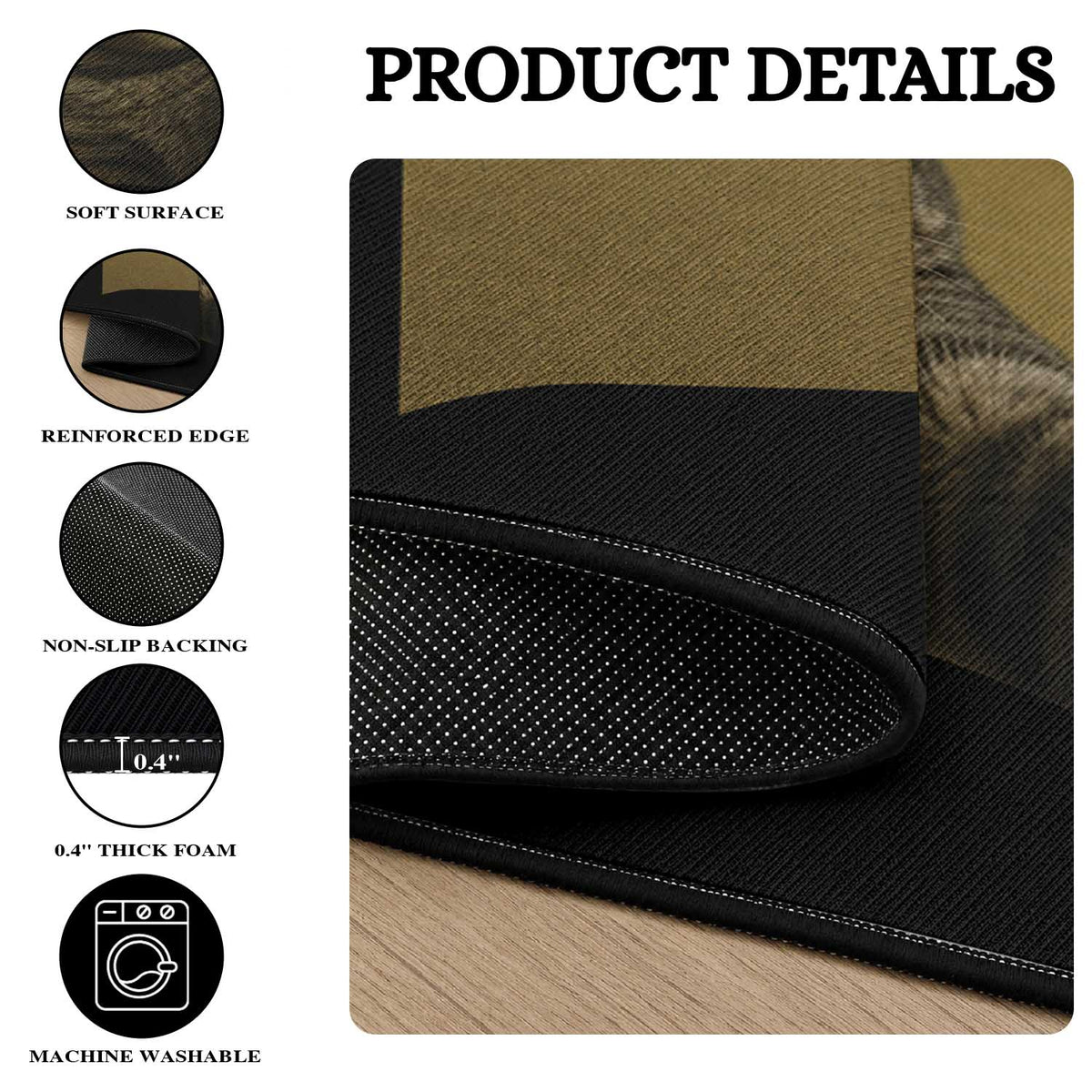 Funny Cat Selfie with Bigfoot Sasquatch Backrooms Liminal Space Meme Round Rug