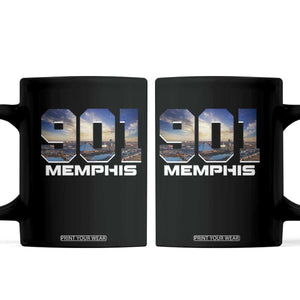 901 Memphis Coffee Mug Area Code Cityscape Skyline Tennessee Pride Vintage