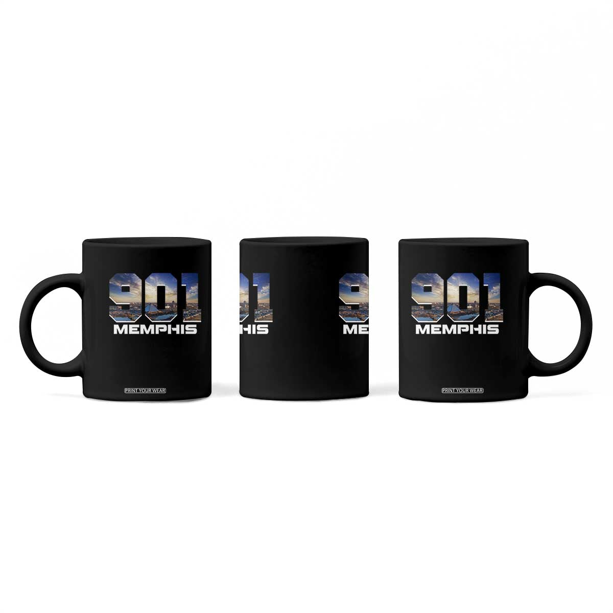 901 Memphis Coffee Mug Area Code Cityscape Skyline Tennessee Pride Vintage