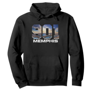 901 Memphis Hoodie Area Code Cityscape Skyline Tennessee Pride Vintage