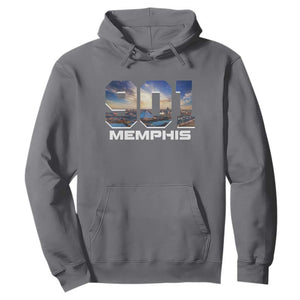 901 Memphis Hoodie Area Code Cityscape Skyline Tennessee Pride Vintage