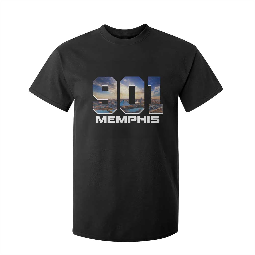 901 Memphis T Shirt For Kid Area Code Cityscape Skyline Tennessee Pride Vintage
