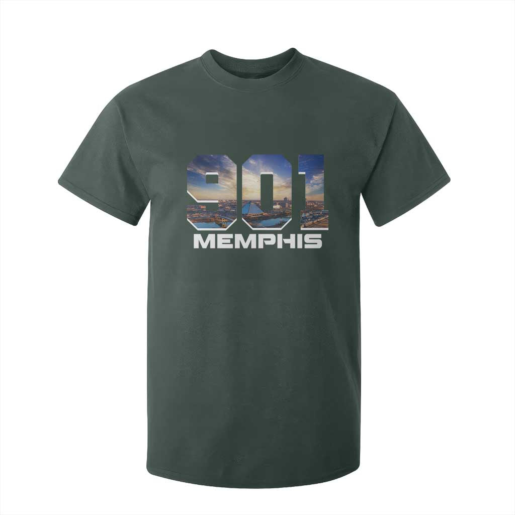 901 Memphis T Shirt For Kid Area Code Cityscape Skyline Tennessee Pride Vintage