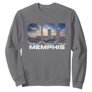 901 Memphis Sweatshirt Area Code Cityscape Skyline Tennessee Pride Vintage
