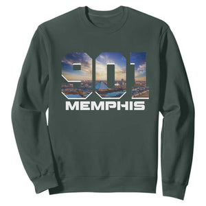 901 Memphis Sweatshirt Area Code Cityscape Skyline Tennessee Pride Vintage