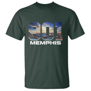 901 Memphis T Shirt Area Code Cityscape Skyline Tennessee Pride Vintage
