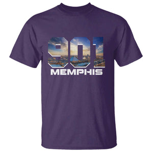 901 Memphis T Shirt Area Code Cityscape Skyline Tennessee Pride Vintage