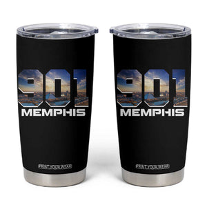 901 Memphis Tumbler Cup Area Code Cityscape Skyline Tennessee Pride Vintage