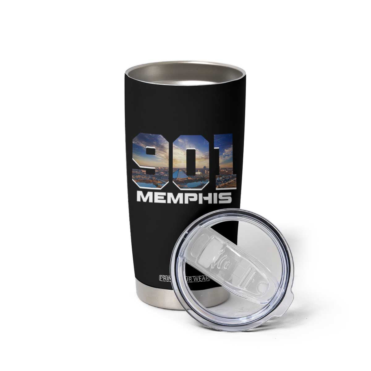 901 Memphis Tumbler Cup Area Code Cityscape Skyline Tennessee Pride Vintage