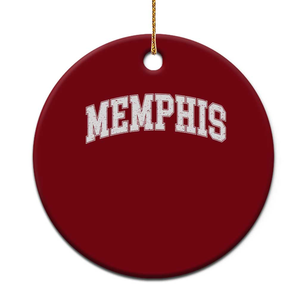 Vintage Memphis Tennessee Varsity Block Letters City Pride Ceramic Ornament