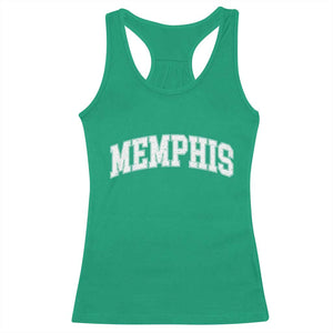 Vintage Memphis Tennessee Varsity Block Letters City Pride Racerback Tank Top