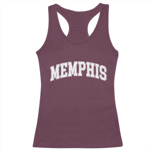 Vintage Memphis Tennessee Varsity Block Letters City Pride Racerback Tank Top