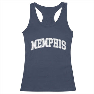 Vintage Memphis Tennessee Varsity Block Letters City Pride Racerback Tank Top