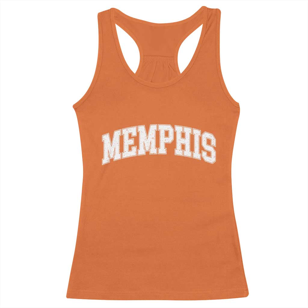 Vintage Memphis Tennessee Varsity Block Letters City Pride Racerback Tank Top