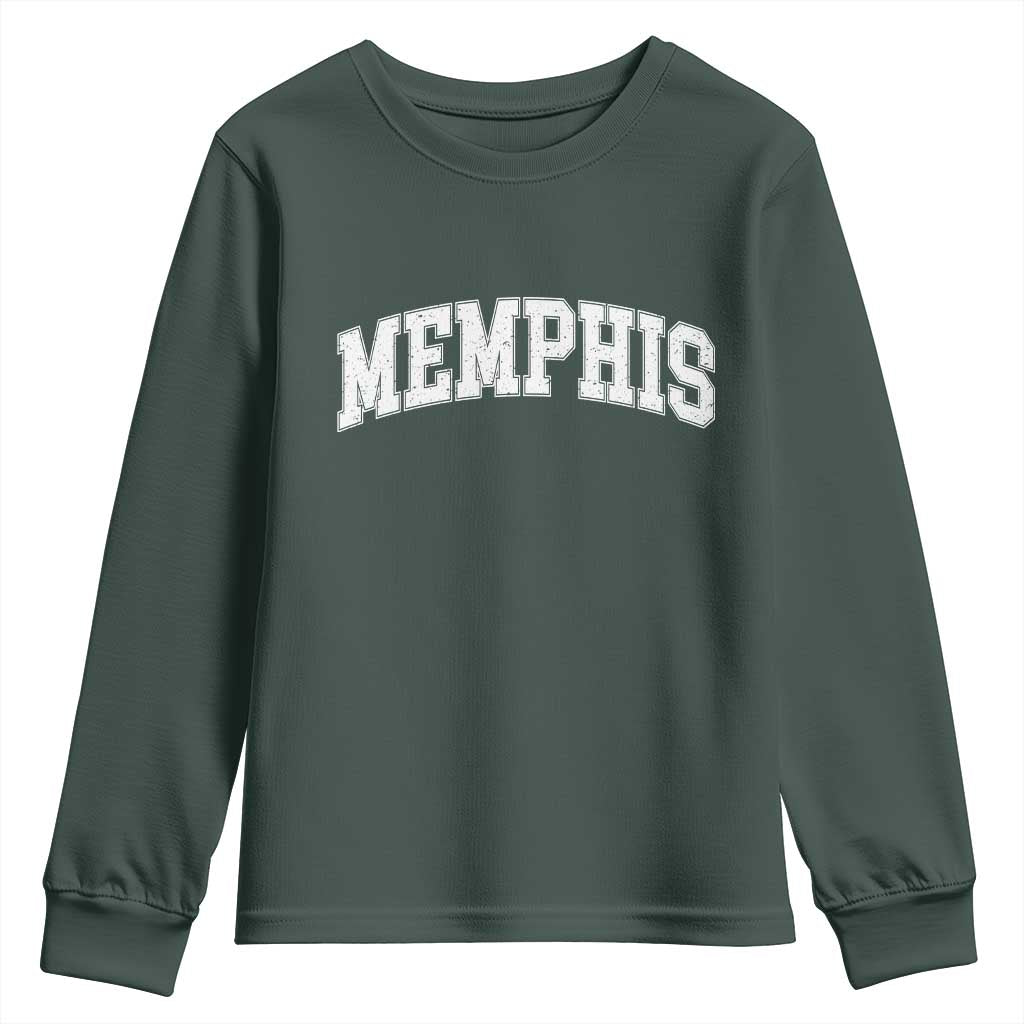 Vintage Memphis Tennessee Varsity Block Letters City Pride Youth Sweatshirt