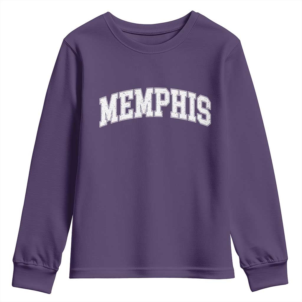 Vintage Memphis Tennessee Varsity Block Letters City Pride Youth Sweatshirt