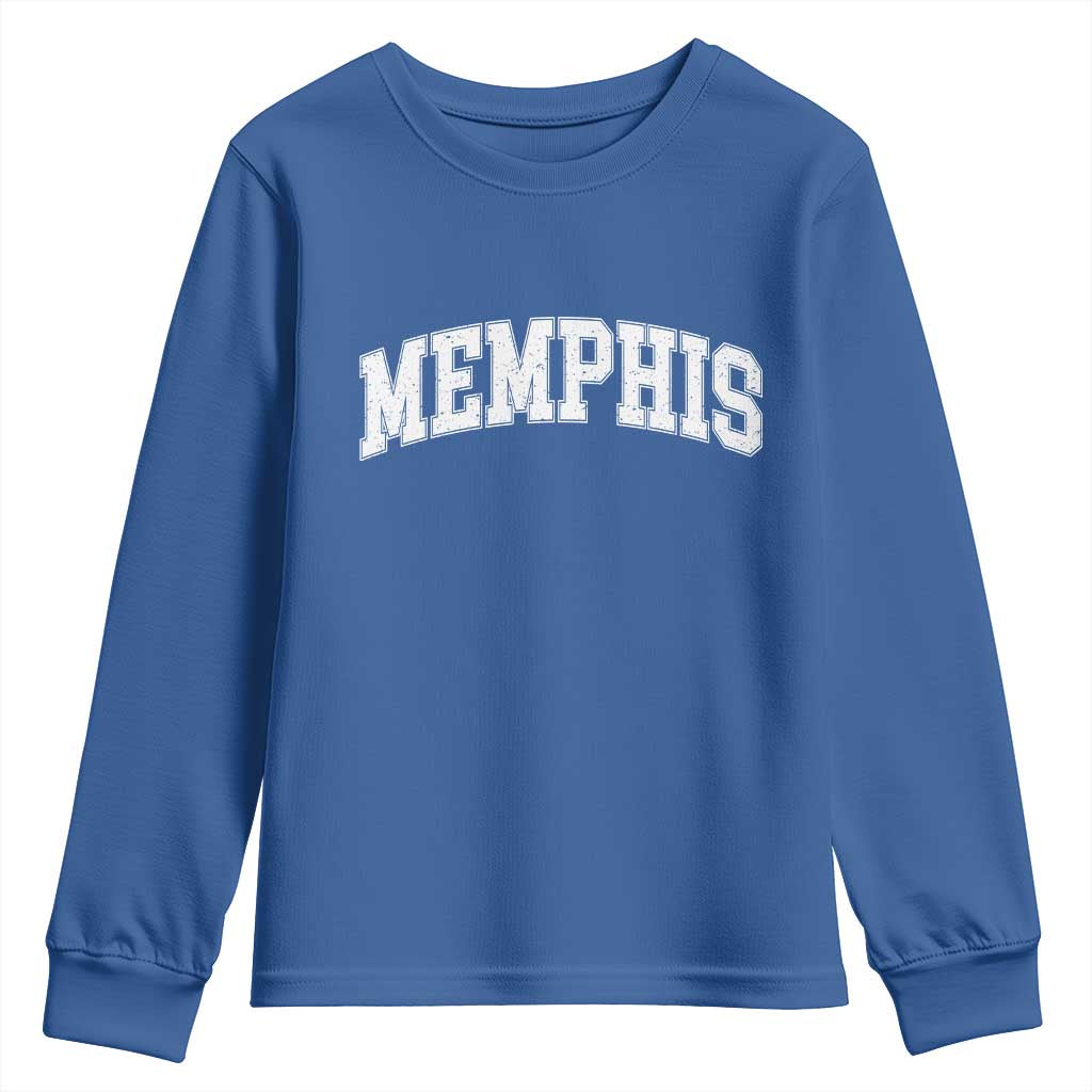 Vintage Memphis Tennessee Varsity Block Letters City Pride Youth Sweatshirt