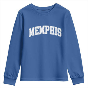 Vintage Memphis Tennessee Varsity Block Letters City Pride Youth Sweatshirt