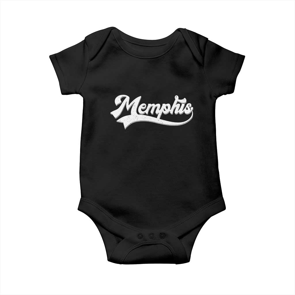 Retro Memphis Script Graphic Tennessee City Pride Baby Onesie