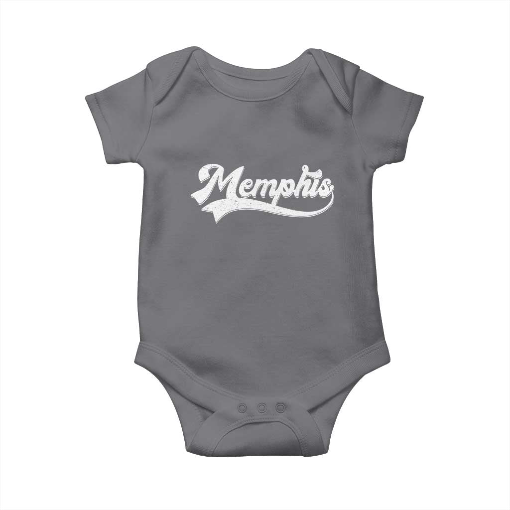Retro Memphis Script Graphic Tennessee City Pride Baby Onesie