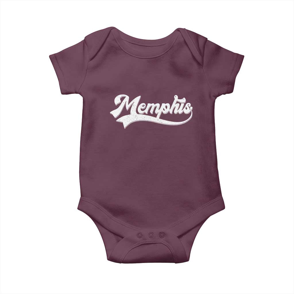 Retro Memphis Script Graphic Tennessee City Pride Baby Onesie