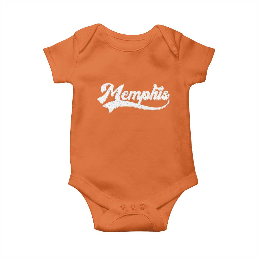Retro Memphis Script Graphic Tennessee City Pride Baby Onesie