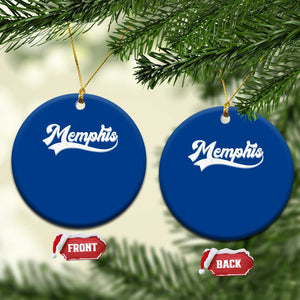 Retro Memphis Script Graphic Tennessee City Pride Ceramic Ornament