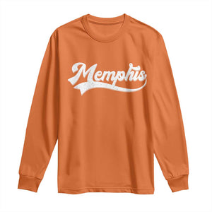 Retro Memphis Script Graphic Tennessee City Pride Long Sleeve Shirt